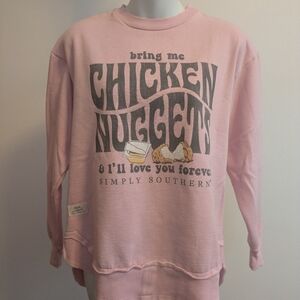 Simply Southern Pink Chicken Nugget Sweatshirt